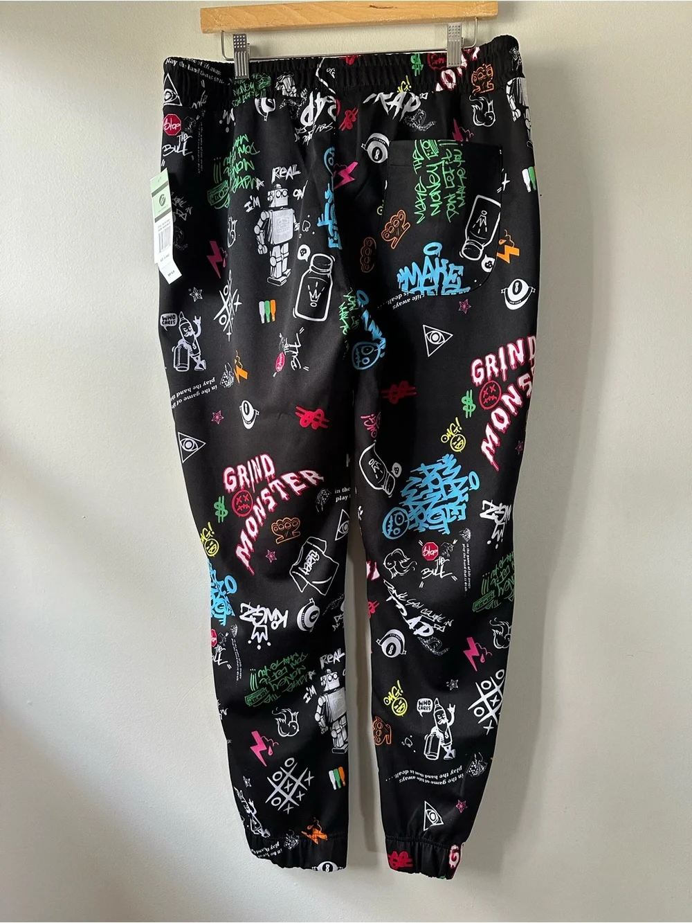 Fresh Prints of Bel Air Drill Clothing Co Novelty Grind Monster Sweatpants Sz XL
